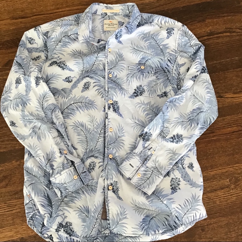 Tommy Bahama tropical button men’s Shirt L